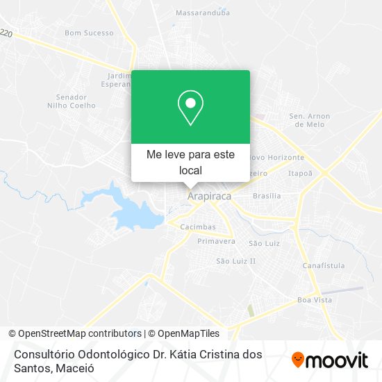 Consultório Odontológico Dr. Kátia Cristina dos Santos mapa