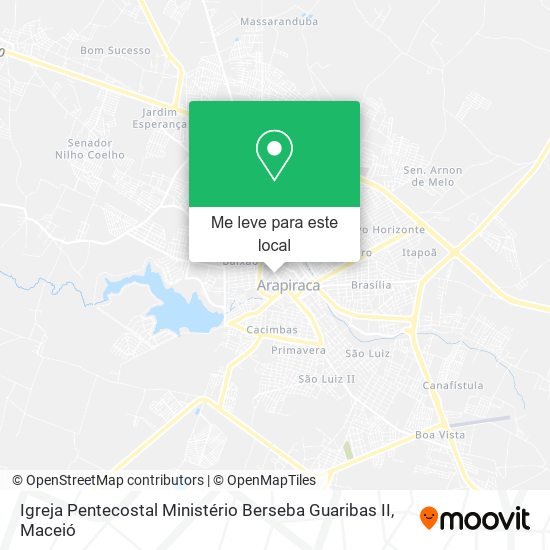 Igreja Pentecostal Ministério Berseba Guaribas II mapa