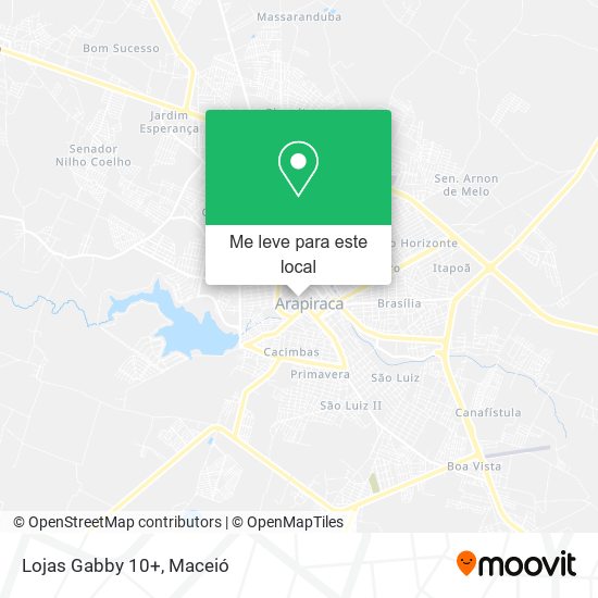 Lojas Gabby 10+ mapa