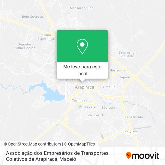 Associação dos Empresários de Transportes Coletivos de Arapiraca mapa