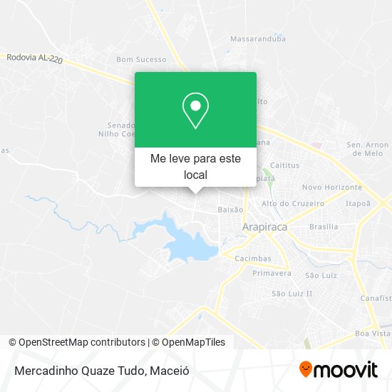 Mercadinho Quaze Tudo mapa