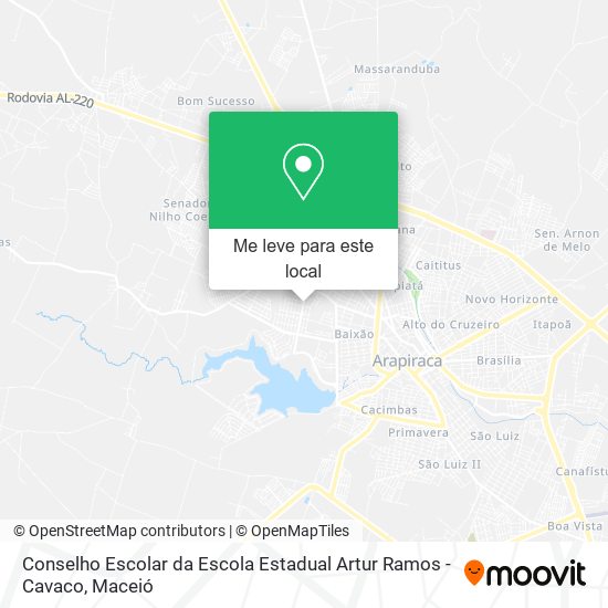 Conselho Escolar da Escola Estadual Artur Ramos - Cavaco mapa