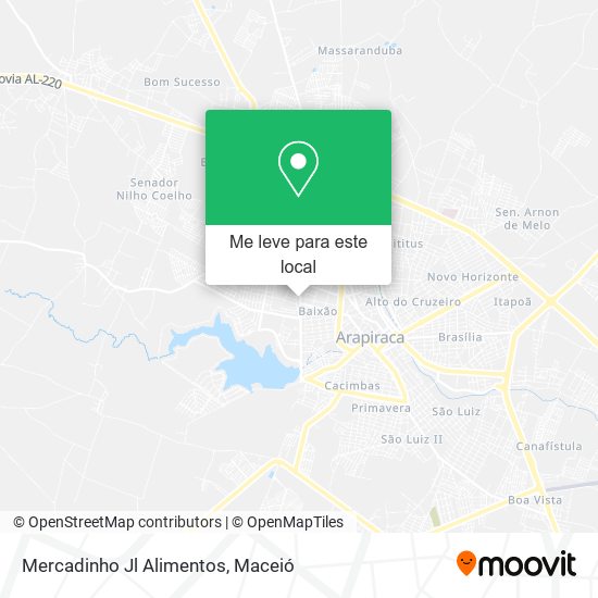 Mercadinho Jl Alimentos mapa