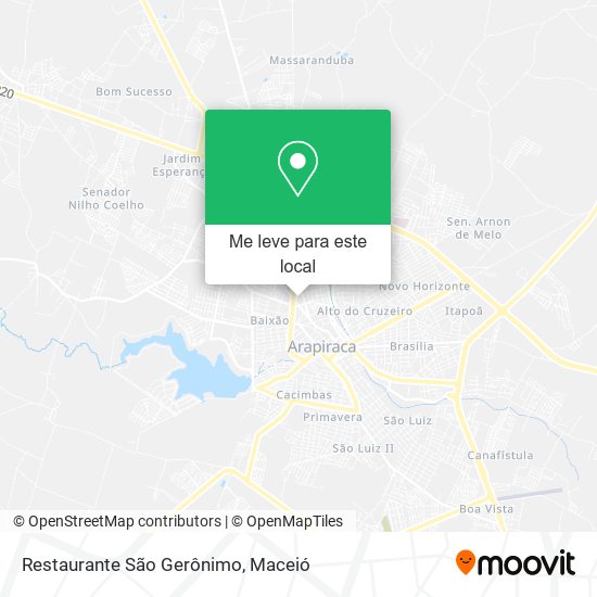 Restaurante São Gerônimo mapa