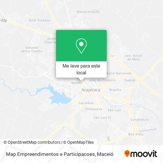 Map Empreendimentos e Participacoes mapa