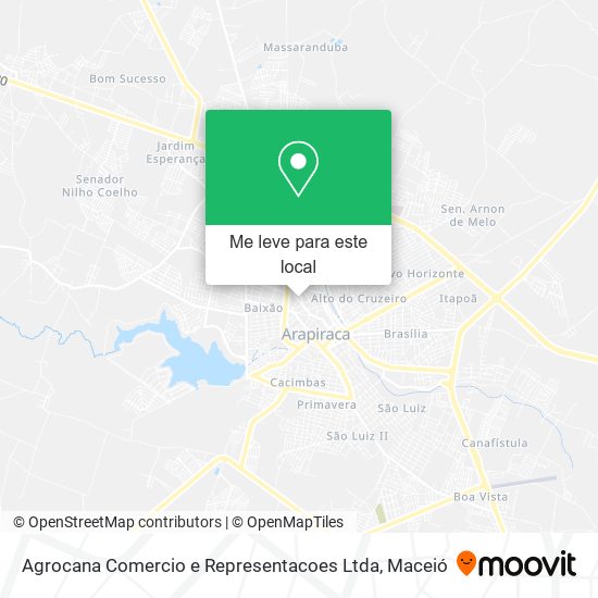 Agrocana Comercio e Representacoes Ltda mapa