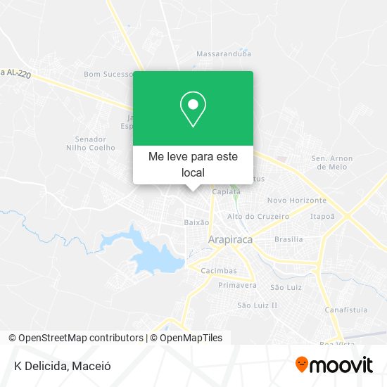 K Delicida mapa