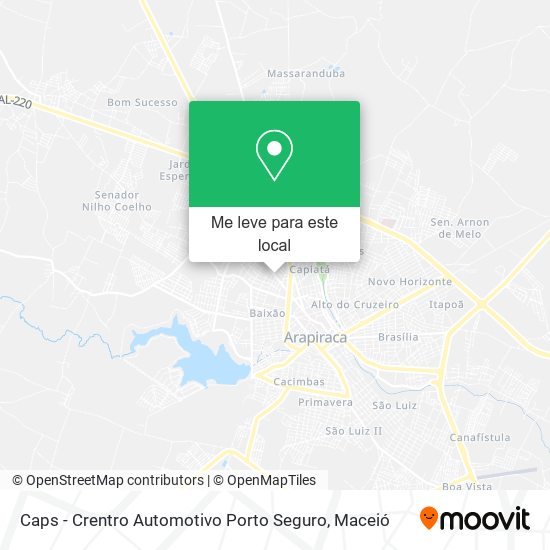 Caps - Crentro Automotivo Porto Seguro mapa