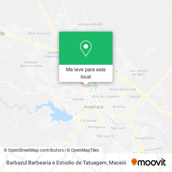 Barbazul Barbearia e Estúdio de Tatuagem mapa
