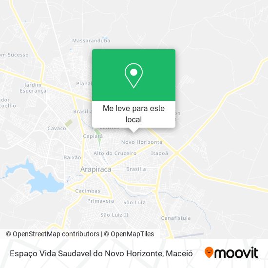Espaço Vida Saudavel do Novo Horizonte mapa