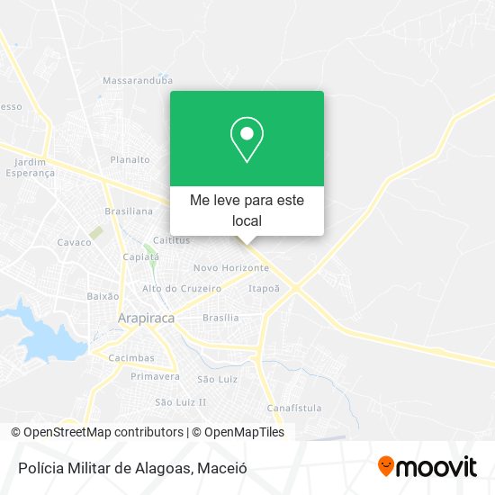Polícia Militar de Alagoas mapa