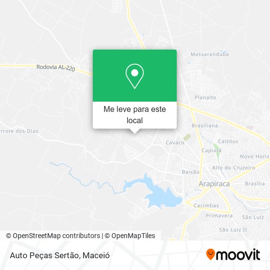 Auto Peças Sertão mapa