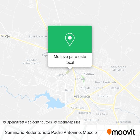 Seminário Redentorista Padre Antonino mapa