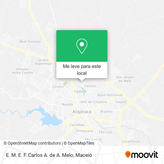 E. M. E. F. Carlos A. de A. Melo mapa
