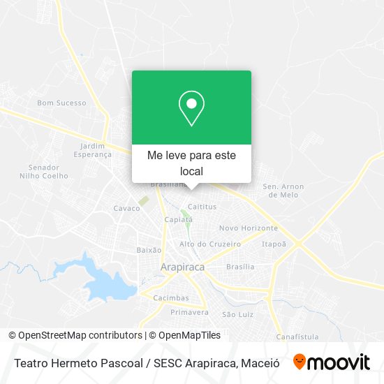Teatro Hermeto Pascoal / SESC Arapiraca mapa