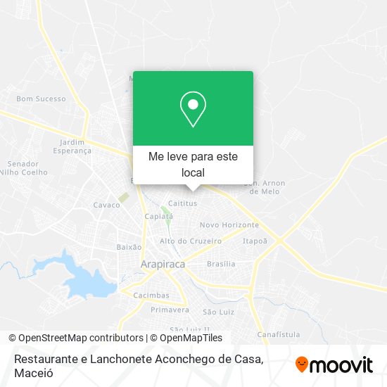 Restaurante e Lanchonete Aconchego de Casa mapa