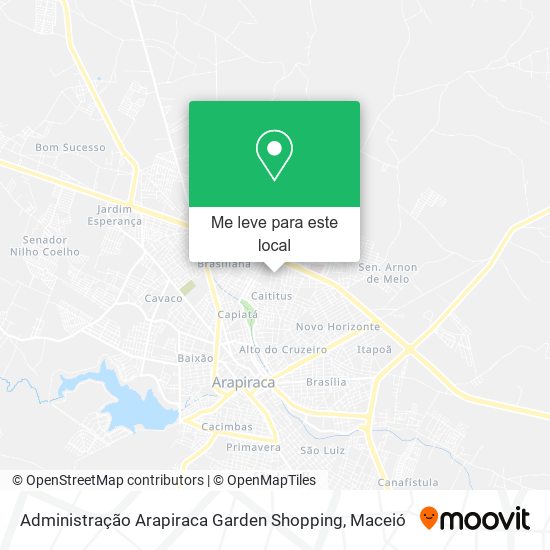 Administração Arapiraca Garden Shopping mapa
