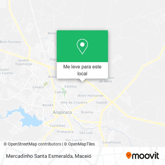 Mercadinho Santa Esmeralda mapa