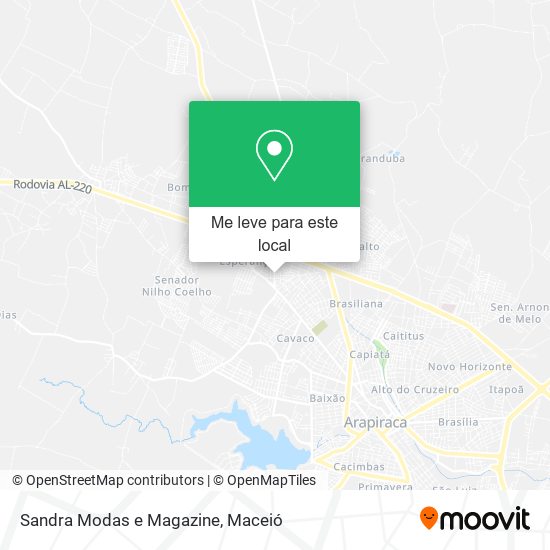 Sandra Modas e Magazine mapa