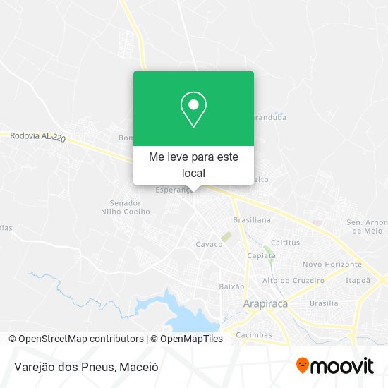 Varejão dos Pneus mapa