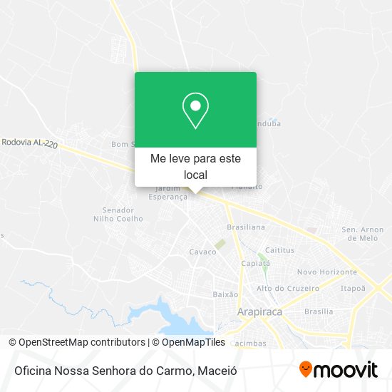 Oficina Nossa Senhora do Carmo mapa