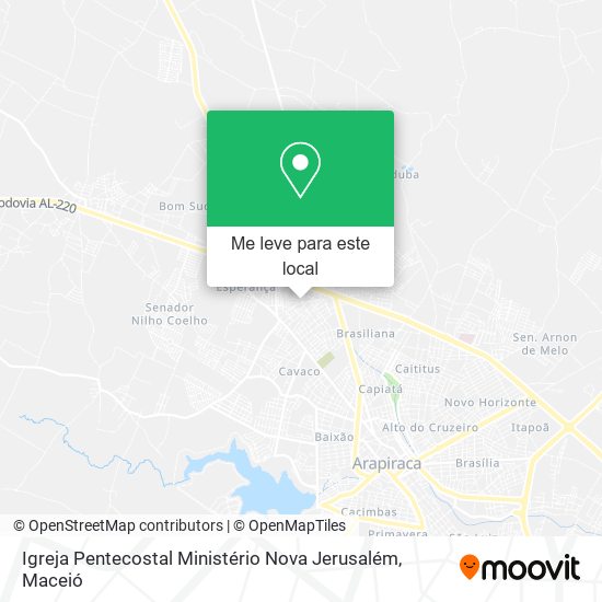 Igreja Pentecostal Ministério Nova Jerusalém mapa