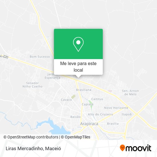 Liras Mercadinho mapa