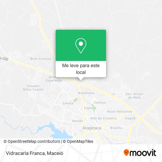 Vidracaria Franca mapa