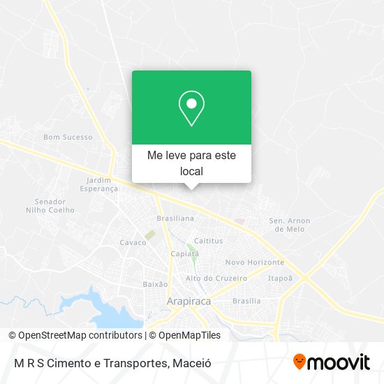 M R S Cimento e Transportes mapa