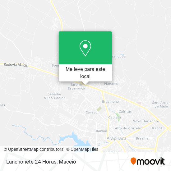 Lanchonete 24 Horas mapa