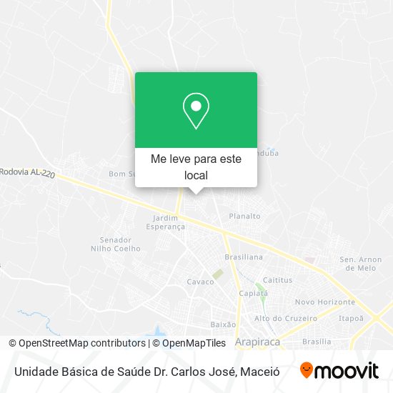Unidade Básica de Saúde Dr. Carlos José mapa