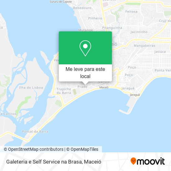 Galeteria e Self Service na Brasa mapa