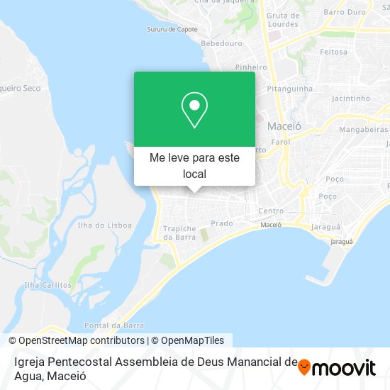 Igreja Pentecostal Assembleia de Deus Manancial de Agua mapa