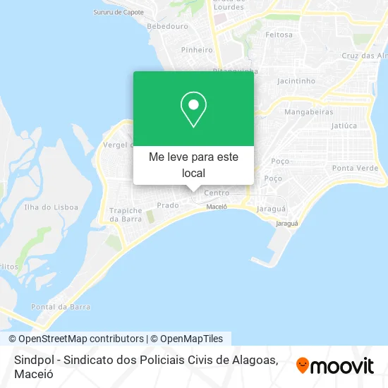 Sindpol - Sindicato dos Policiais Civis de Alagoas mapa