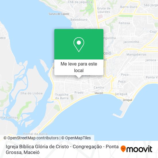 Igreja Bíblica Glória de Cristo - Congregação - Ponta Grossa mapa