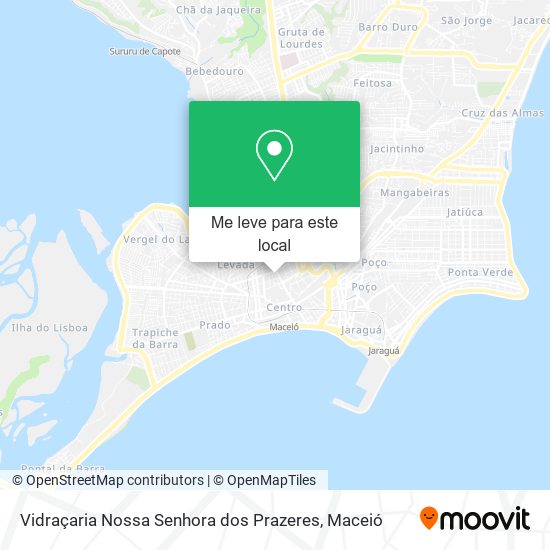 Vidraçaria Nossa Senhora dos Prazeres mapa