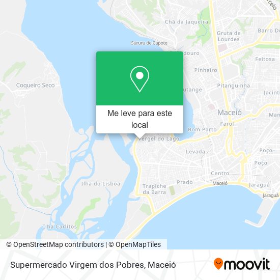 Supermercado Virgem dos Pobres mapa
