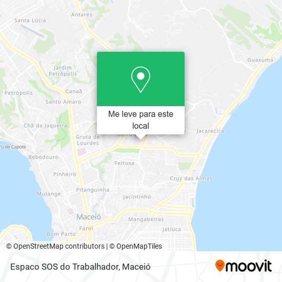 Espaco SOS do Trabalhador mapa