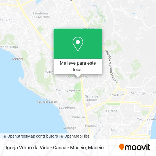 Igreja Verbo da Vida - Canaã - Maceió mapa