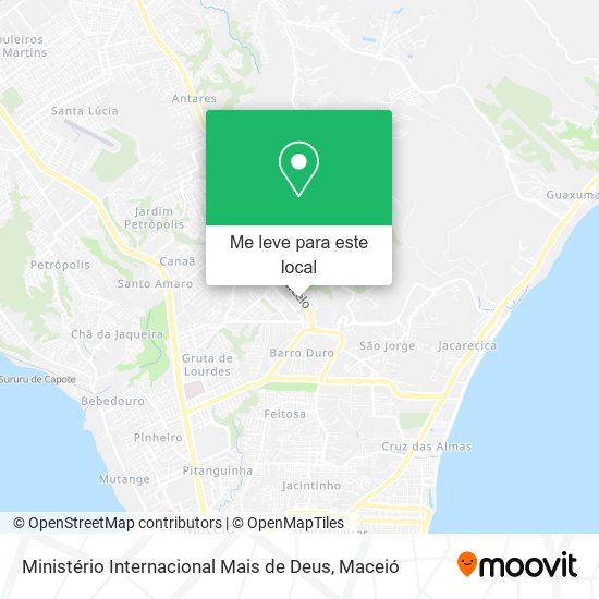 Ministério Internacional Mais de Deus mapa