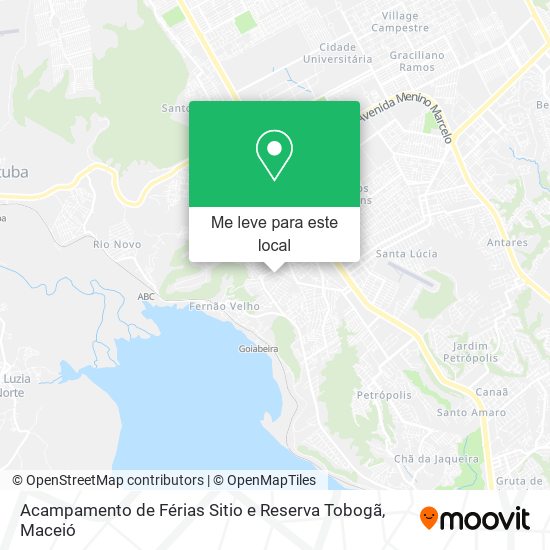 Acampamento de Férias Sitio e Reserva Tobogã mapa