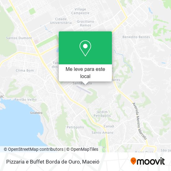 Pizzaria e Buffet Borda de Ouro mapa