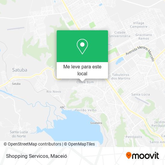 Shopping Servicos mapa