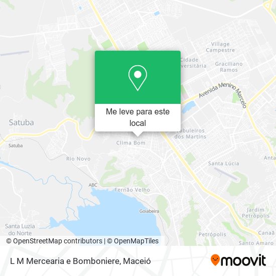 L M Mercearia e Bomboniere mapa