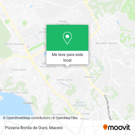 Pizzaria Borda de Ouro mapa