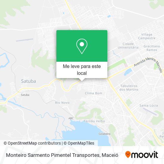 Monteiro Sarmento Pimentel Transportes mapa