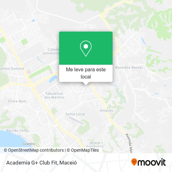 Academia G+ Club Fit mapa