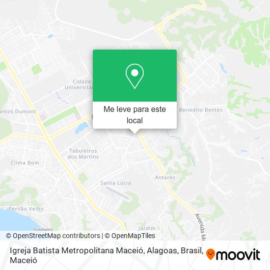 Igreja Batista Metropolitana Maceió, Alagoas, Brasil mapa