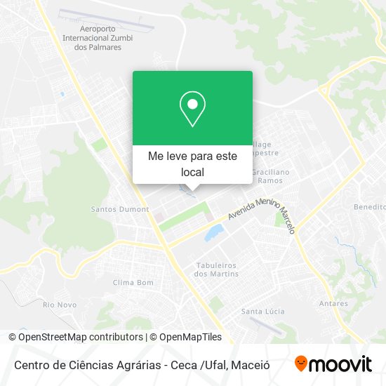 Centro de Ciências Agrárias - Ceca /Ufal mapa