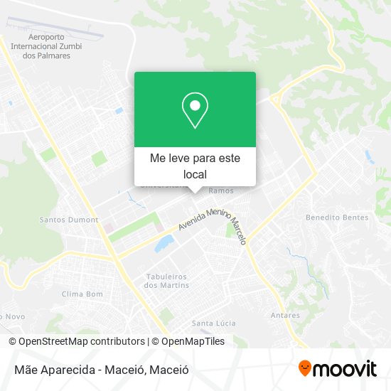 Mãe Aparecida - Maceió mapa